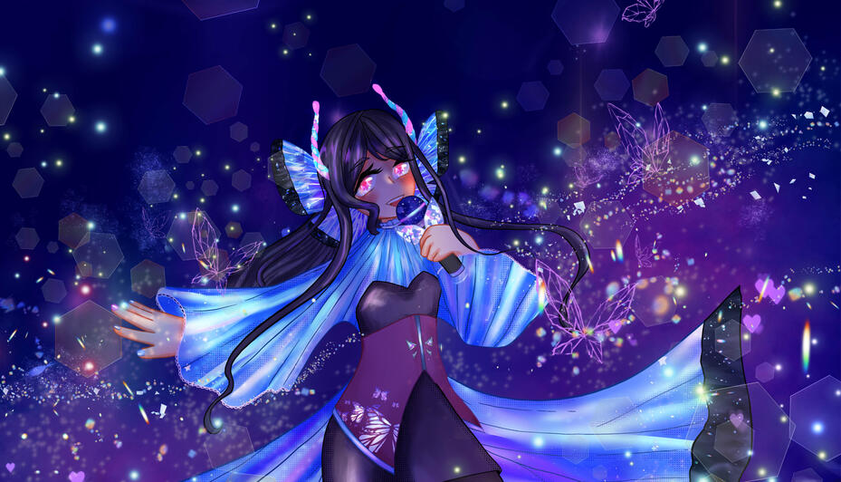 Fanart de Venti del juego Genshin Impact